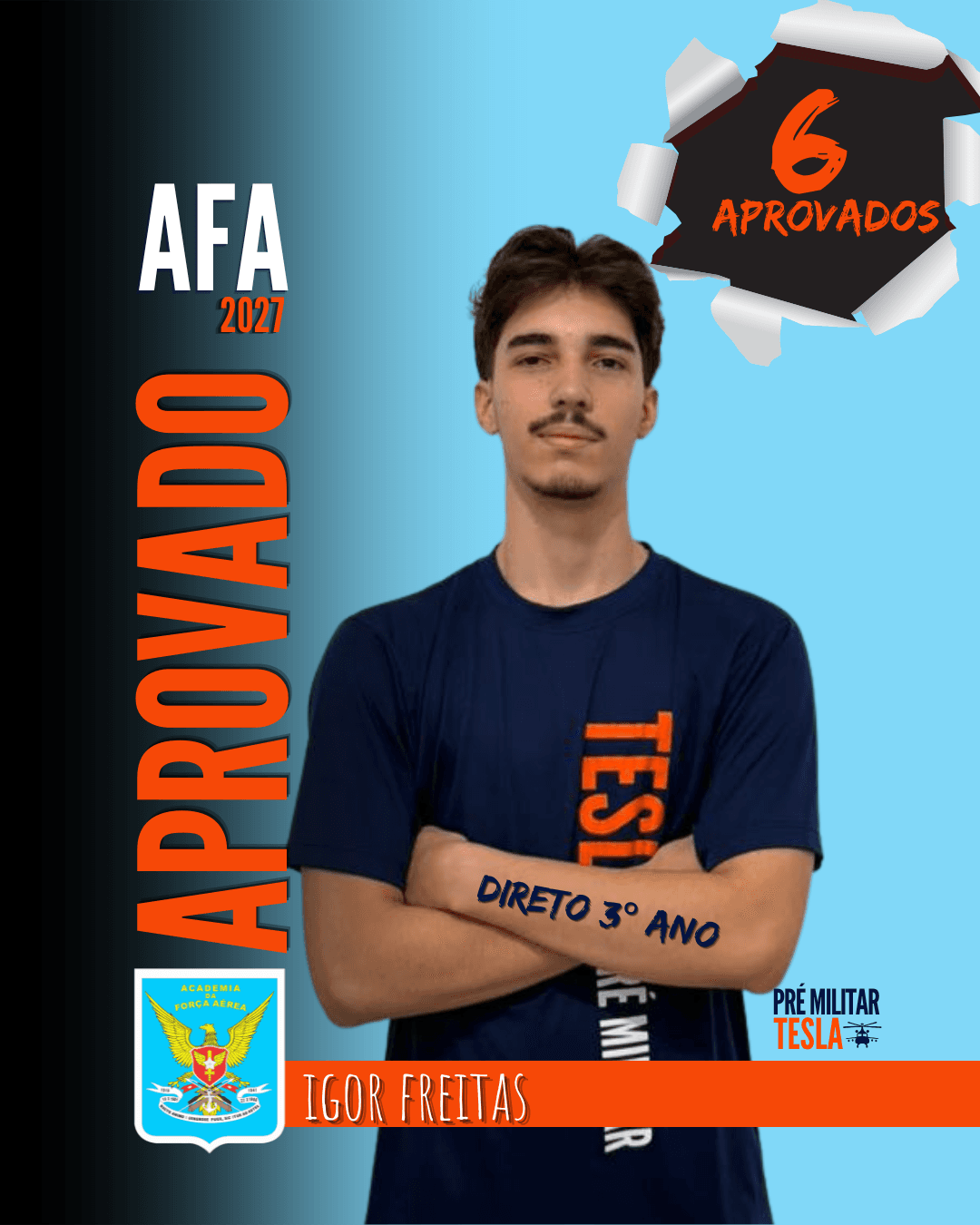 Igor Freitas — Aprovado direto para o 3º ano na AFA